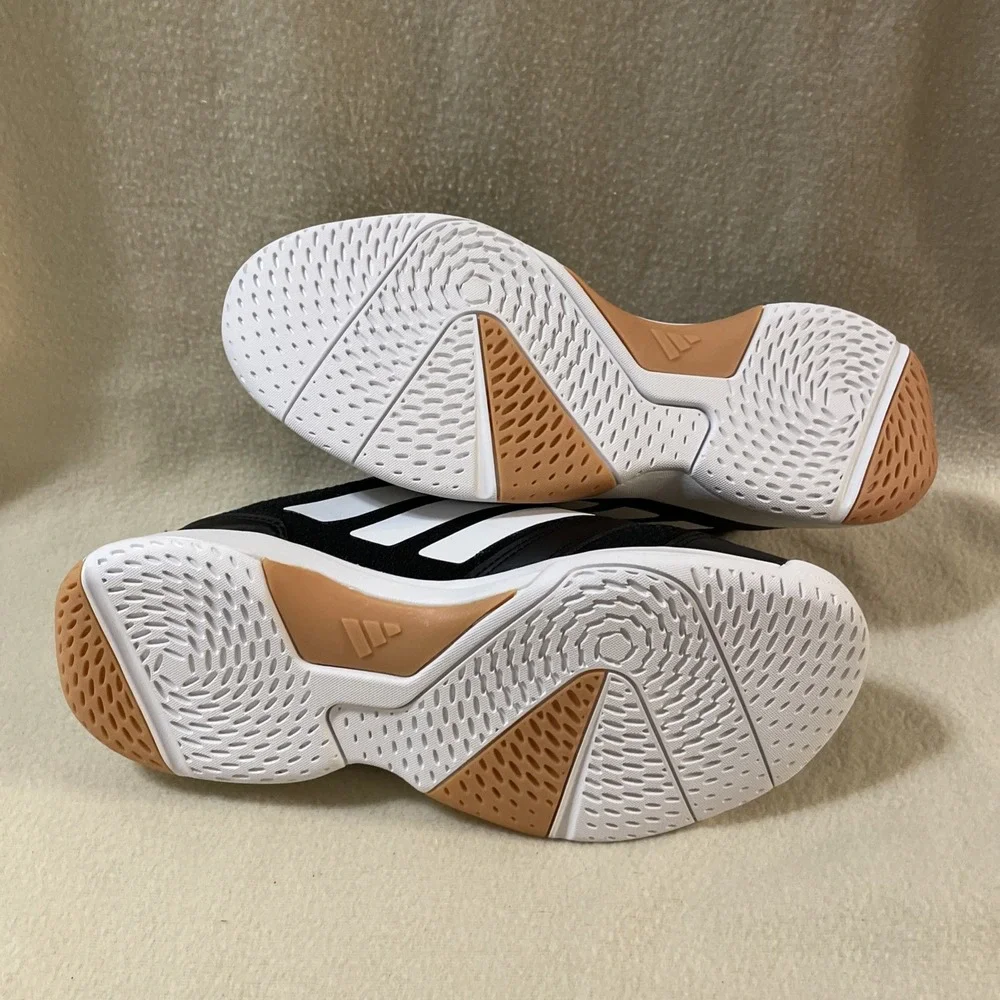 Adidas Ligra Indoor Sports Shoes Womens Black White Size 9 IH8119 New With Tags